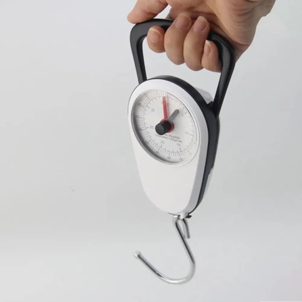 Bilancia Elettronica Portatile per Bagagli Compatta con Metro a Nastro, Bilancia da Appendere per Valigie, Colore Casuale, Mini Bilancia Manuale ad Alta Precisione