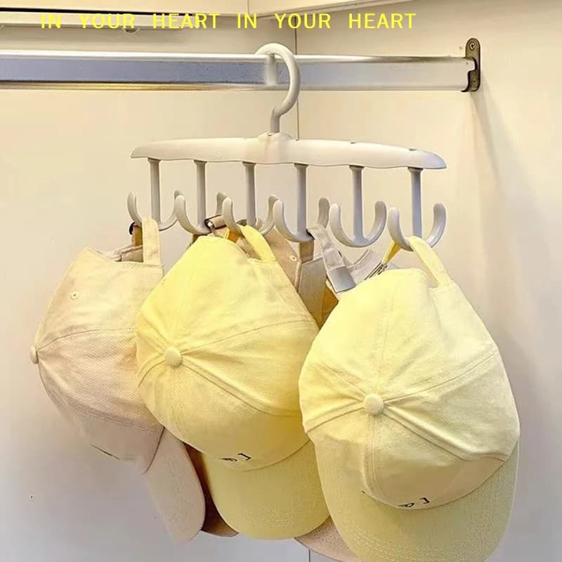 Organizer for Men's Scarves and Ties, Clothes rack with 6 Hooks for Bras and Clothes, Accessories for Wardrobe