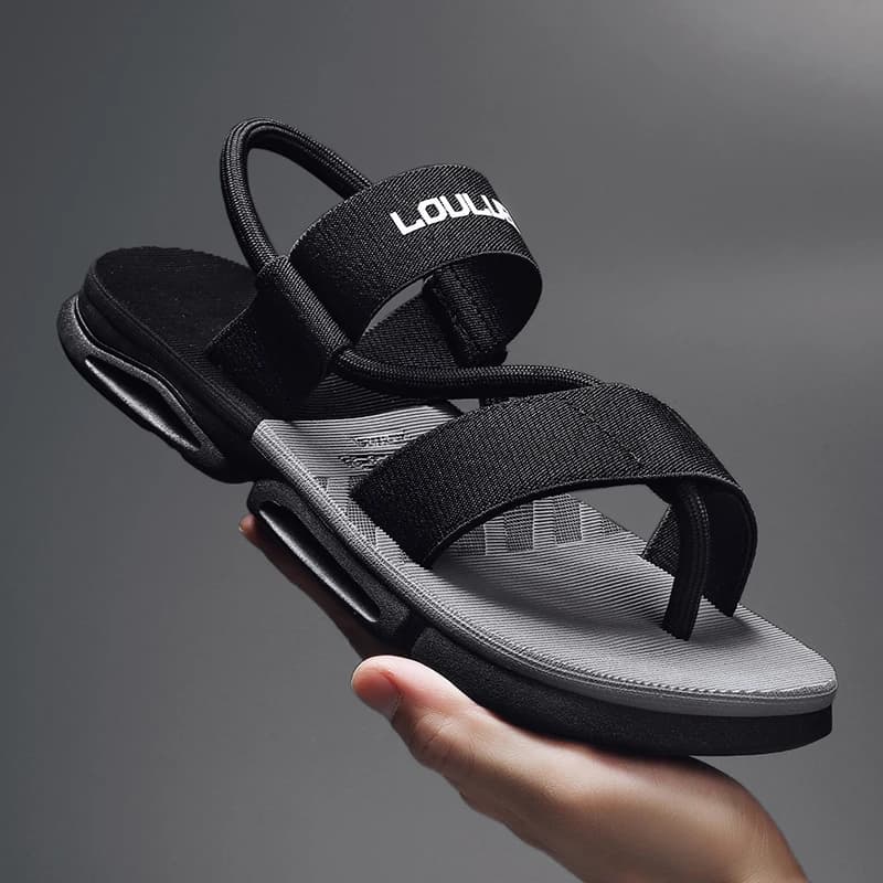 Scarpe da spiaggia da uomo sandali estivi da uomo tendenza moda outdoor pantofole antiscivolo pantofole da esterno a doppio uso con punta divisa fascia elastica