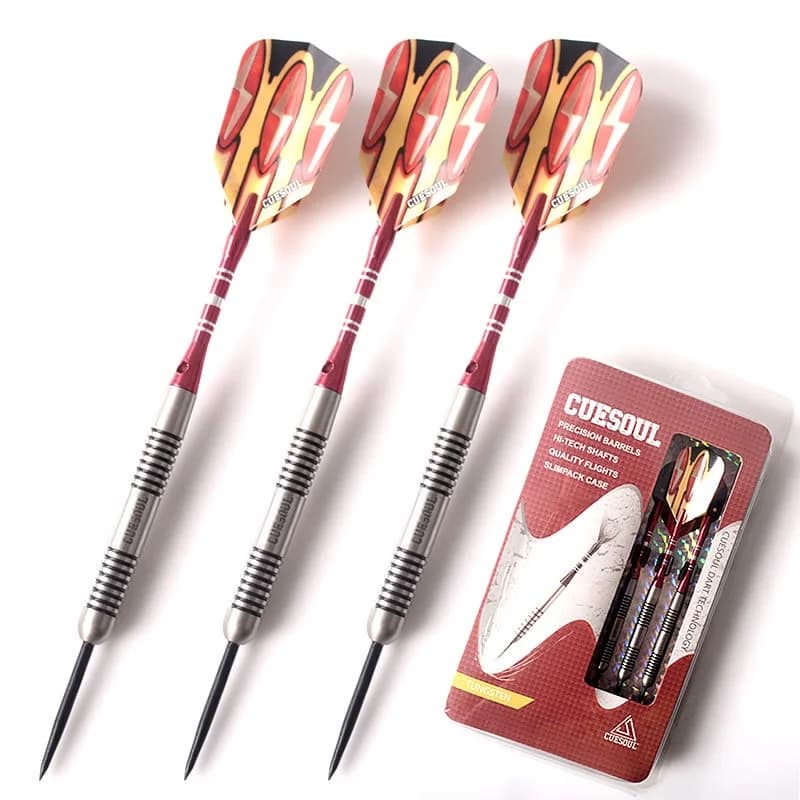 CUESOUL Set di freccette con punta in acciaio al tungsteno al 90% 18g Freccette professionali con punta in acciaio 3 pezzi