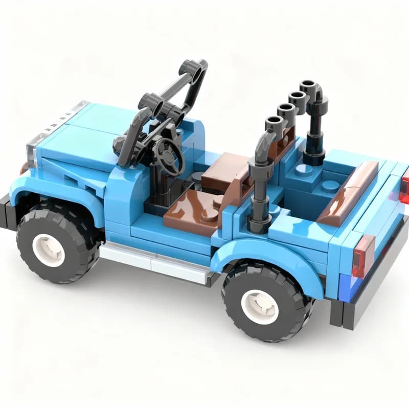 118pcs MOC Jeeped Back To The Futur City Model Building Blocks Toys Construction Christmas Gift Assemble Craft Education 3D