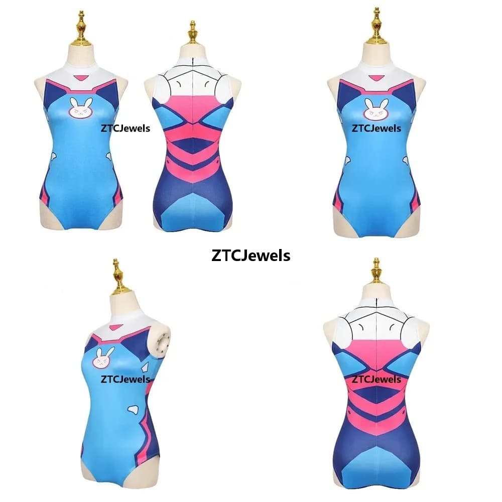 Costume da Bagno Cosplay Anime Sexy, Tuta Stampata per Donna, Lingerie, Costume di Halloween