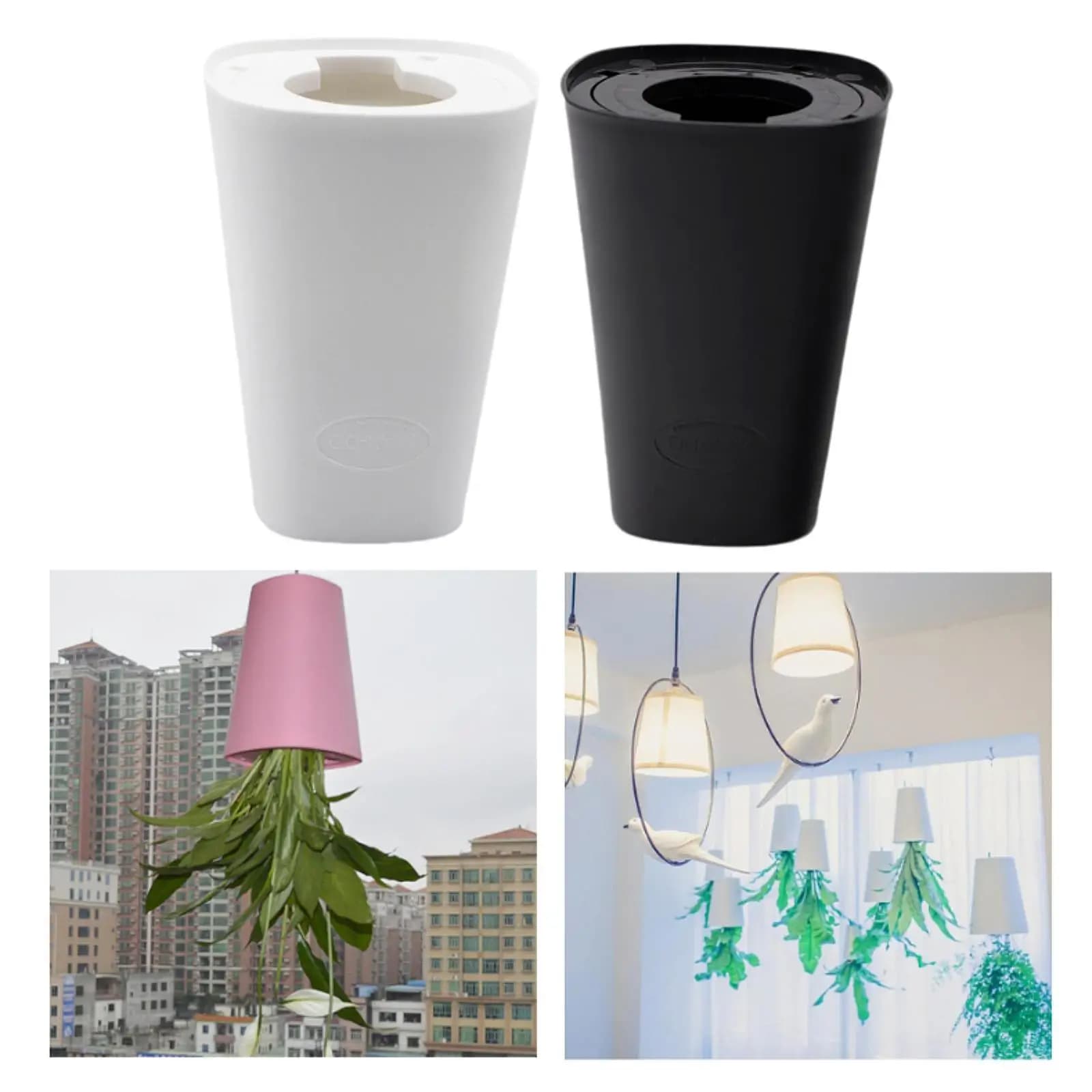 Vaso da fiori sospeso, vaso da fiori, organizer, decorazioni autoassorbenti, pianta capovolta per ufficio, casa, scrivania, centrotavola, cucina