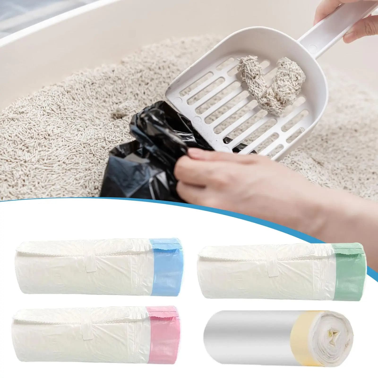 15Pcs Cat Litter Box Liners for Automatic Cat Litter Box Heavy Duty Thickened 18x20 Inches Pet Waste Bags Cat Litter Box Bags