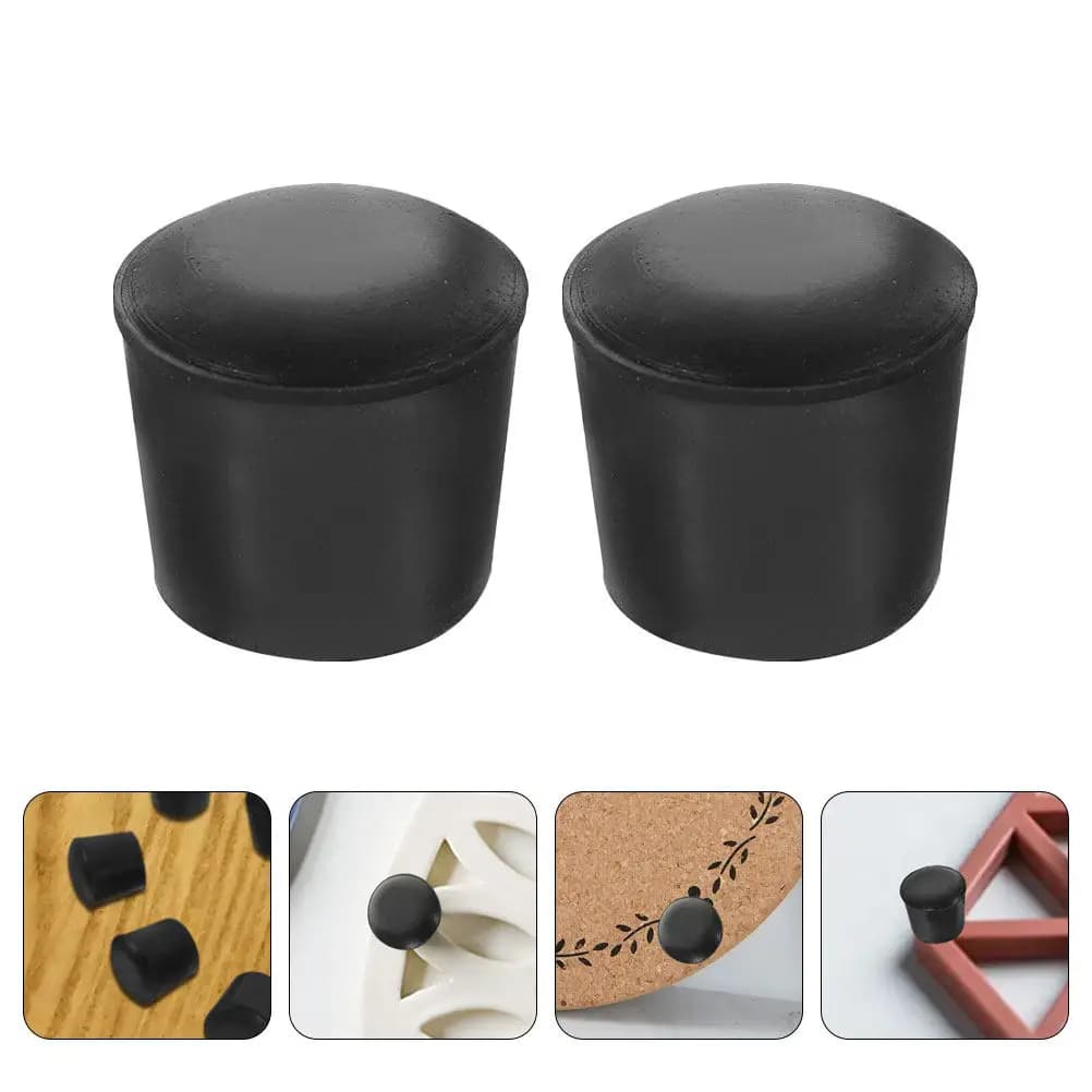 10 Pezzi Protezioni Rotonde in Gomma per Gambe di Mobili, Sedie e Tavoli, Cuscinetti Antiscivolo per Pavimenti in Legno, Laminato e Vinile