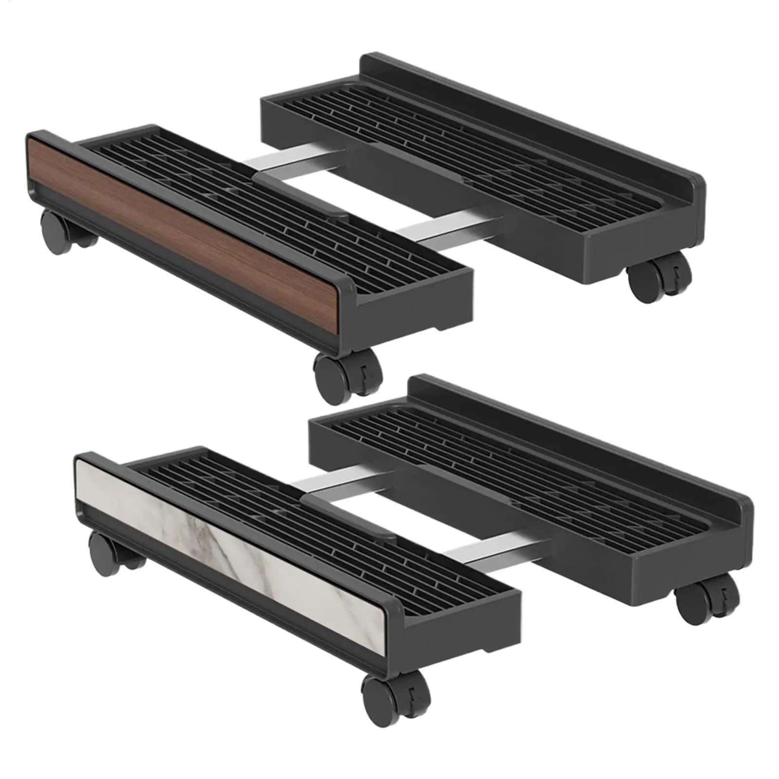Supporto per PC Tower con 4 ruote, supporto per PC Tower con funzione di sollevamento, supporto da pavimento portatile per PC Tower, ripiano mobile per CPU.