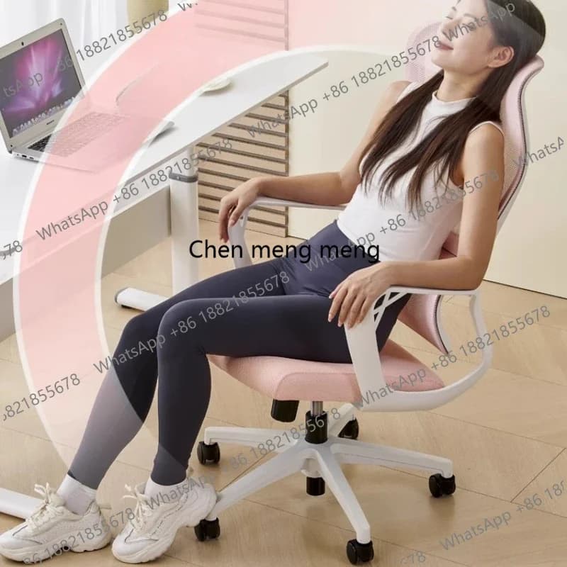 Sedia da Gaming con Ventilazione a Rete, Ruote, Stile Nordico, Moderna Sedia da Ufficio e Studio, Sedia Relax Esecutiva per Casa e Ufficio