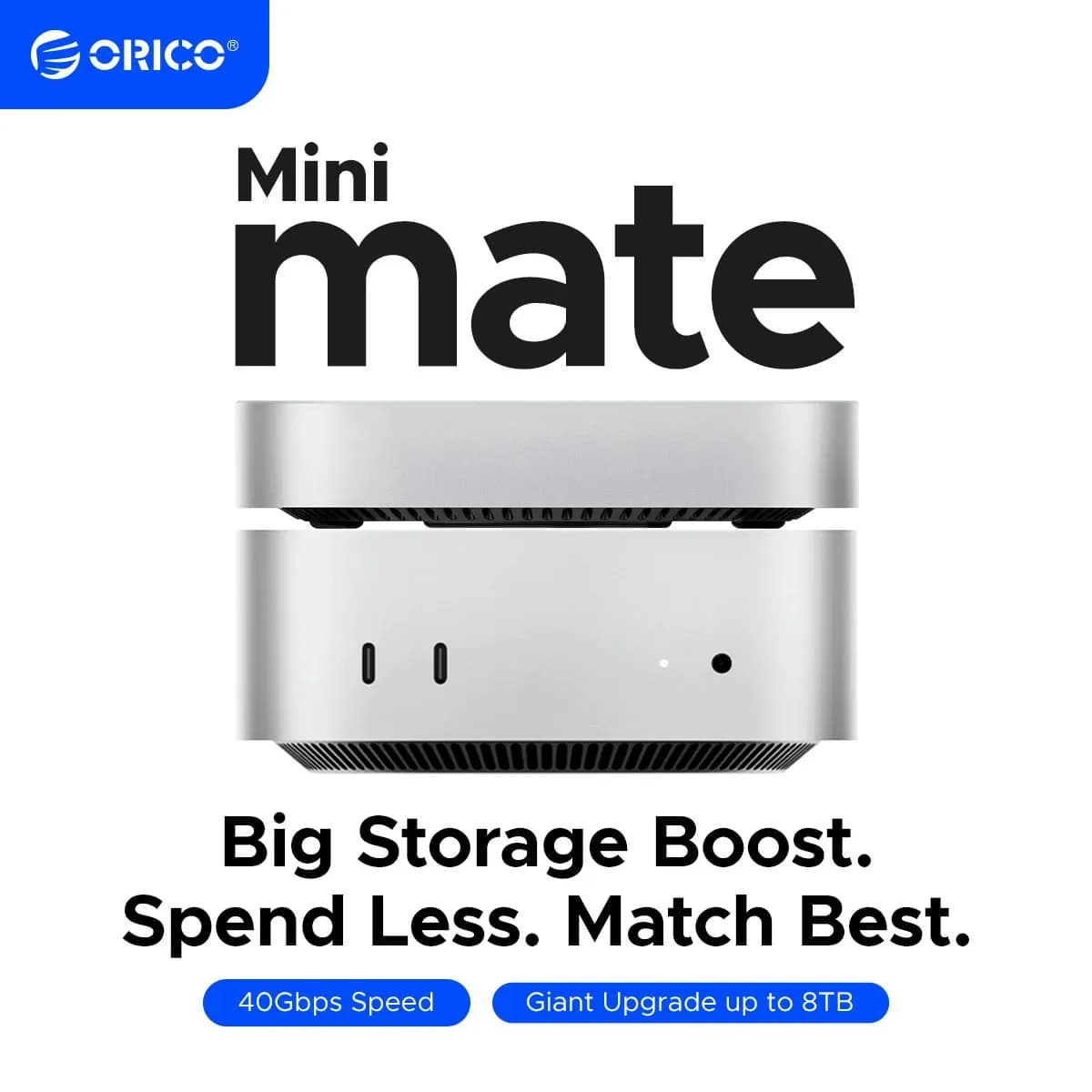 ORICO MiniMate Espansione di archiviazione SSD esterna Dock desktop 40Gbps 20Gbps per MacMini 4 con archiviazione SSD da 512 GB 1 TB 2 TB 4 TB 8 TB