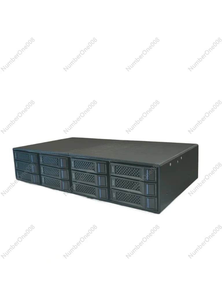 Box di Espansione Esterna a 12 Bay per Archiviazione, Backplane Espandibile Collegabile in Serie per HDD SAS/SATA