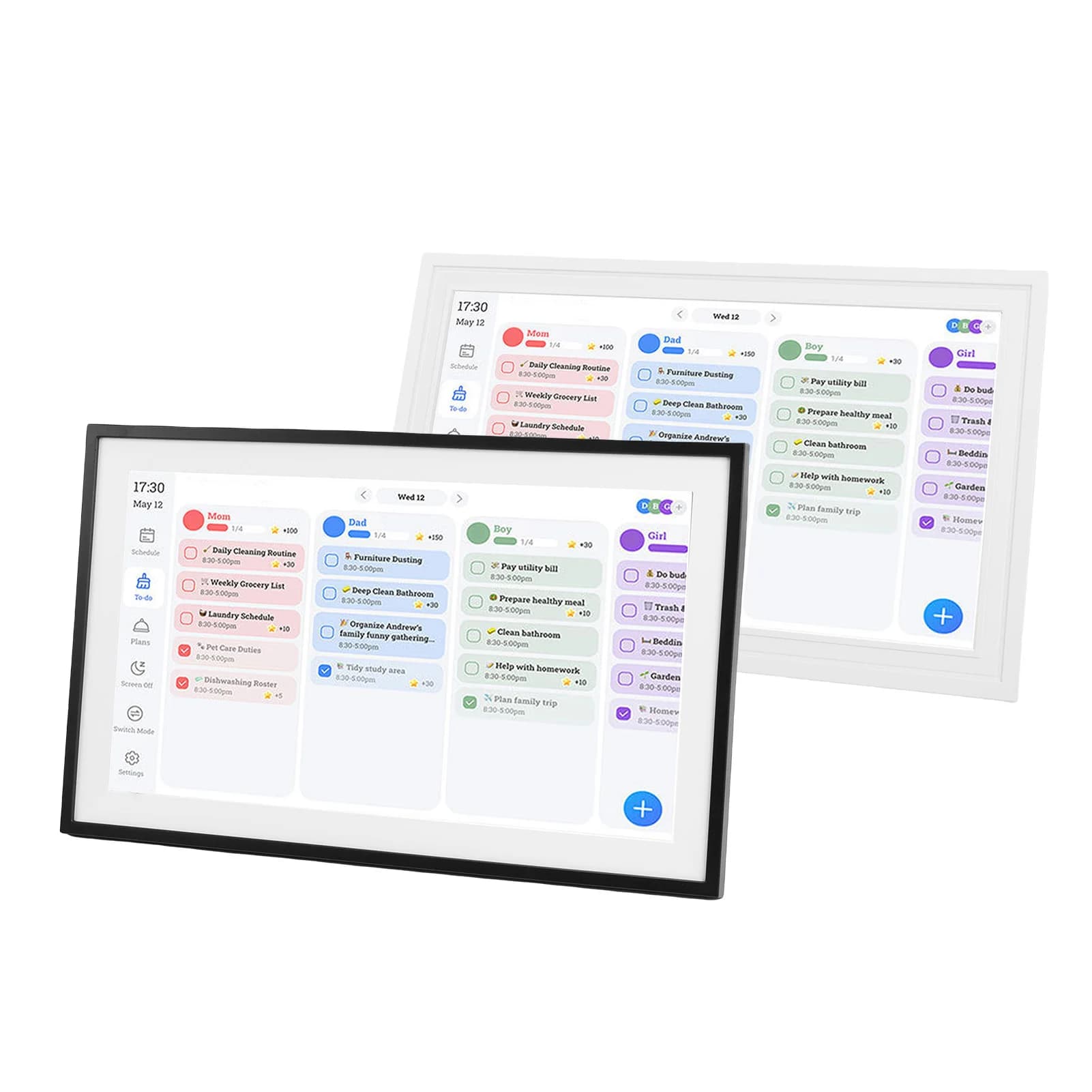 Cornice Digitale Intelligente da 15,6 Pollici con Calendario Integrato e APP, Display Touch per Trasferimento Foto