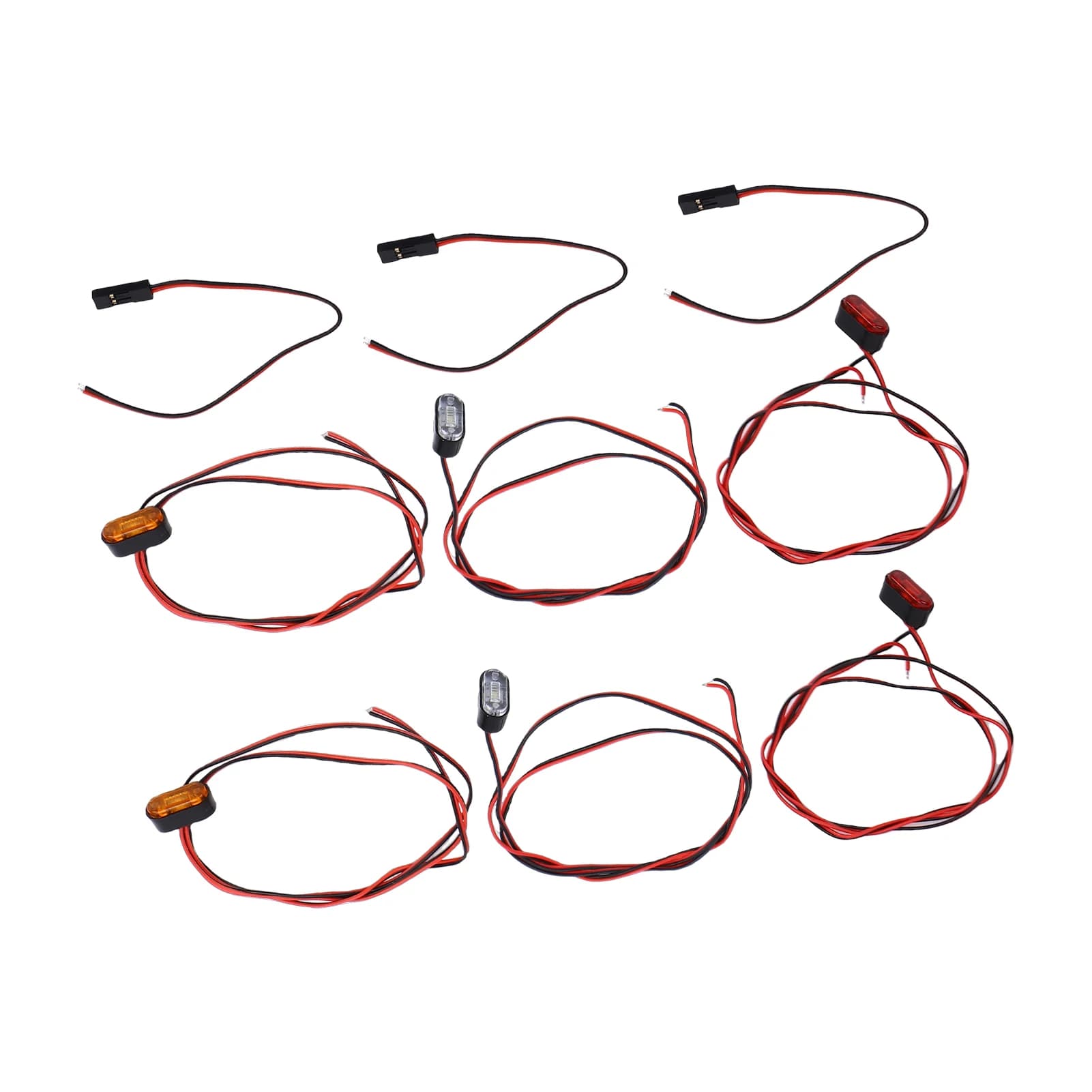Luci LED per Auto con Telecomando, Striscia Luminosa LED con Guaina Termorestringente per Auto RC, Luci di Segnalazione per Auto RC