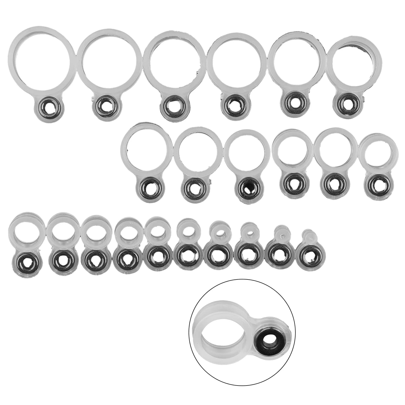 14/22 pieces repair kit eyelet fishing rod repair kit rod guides ceramic rings replacement kit repair tip fishing rod