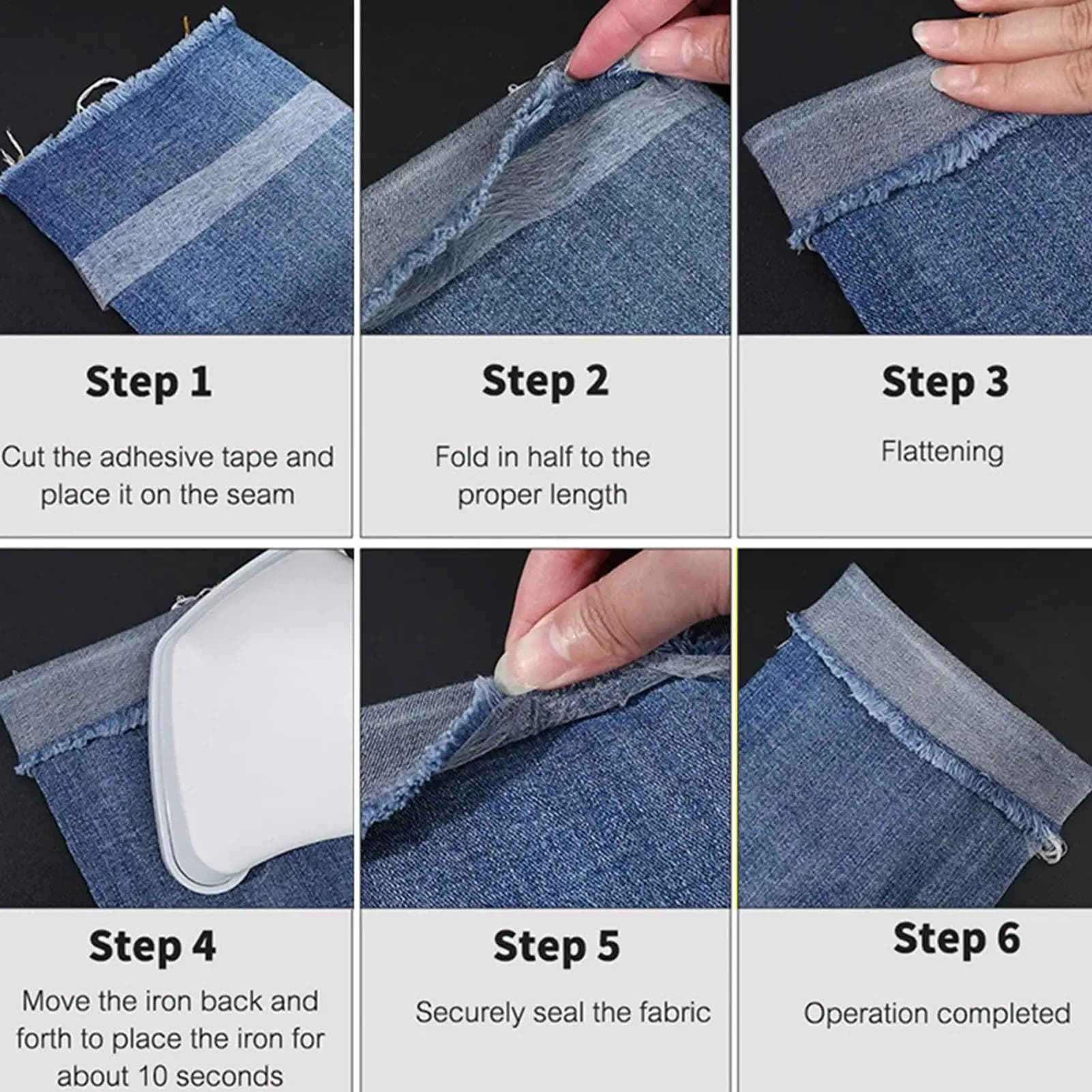 Nastro termoadesivo da 25 m per orlo per pantaloni Nastro biadesivo in tessuto per pantaloni Vestiti Tende Riparazione di progetti artigianali