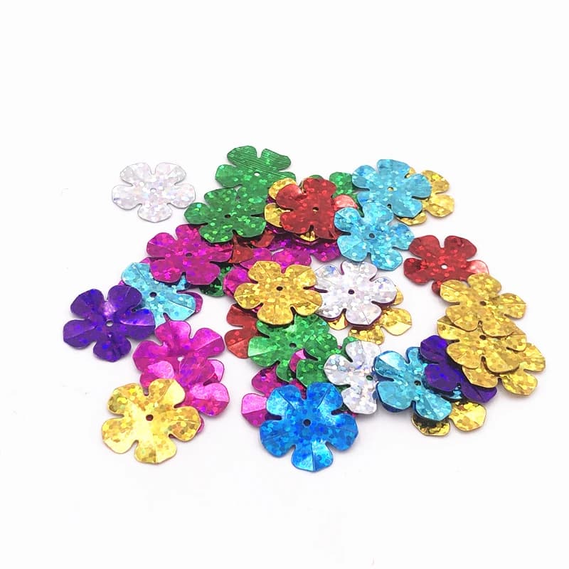 50 pz/borsa 14mm cinque petali fiore Paillettes Laser misto PVC Paillettes cucito matrimonio artigianato Seqin fai da te lentejuacao accessori