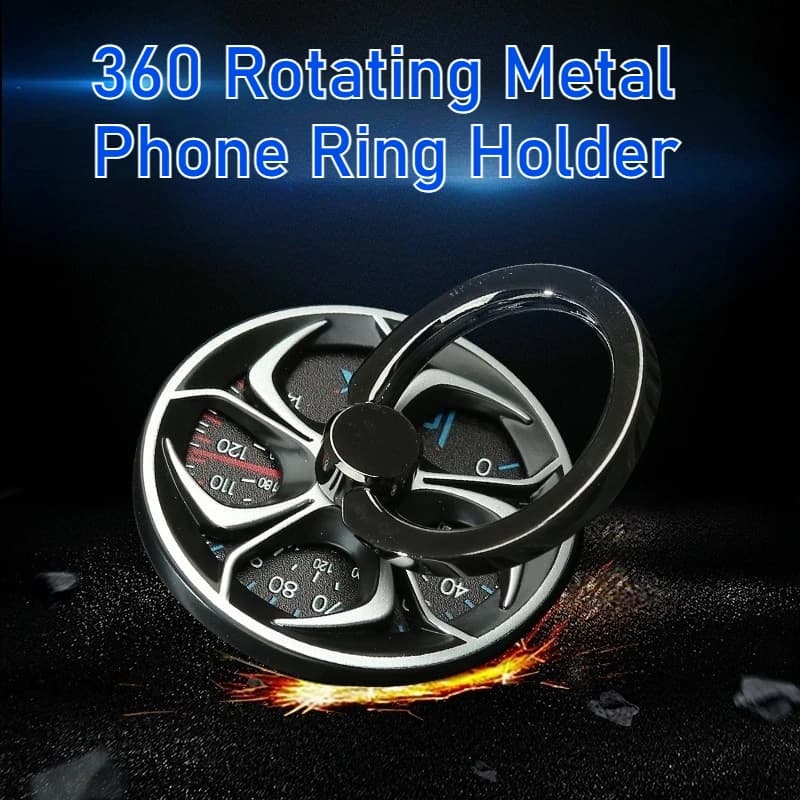 Supporto per anello per telefono in lega metallica rotante a 360 gradi Fidget Spinner adesivo universale compatibile con impugnatura per telefono bussola tecnologo senso