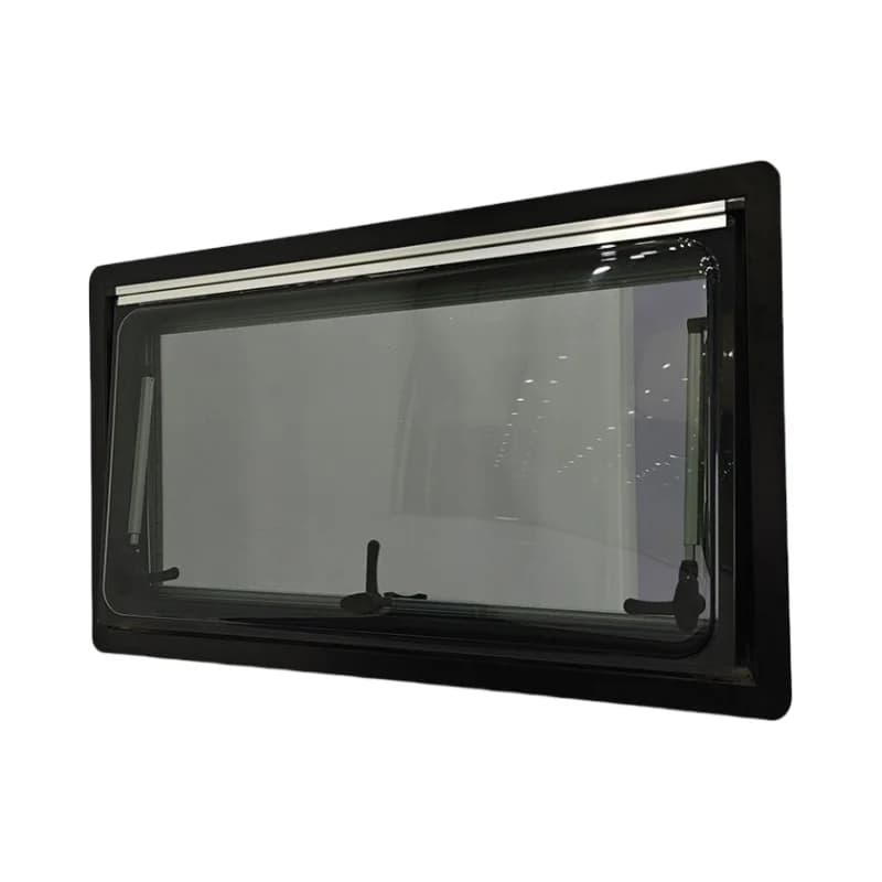 1100*450 Mm OEM Sleeper Van Aluminum RV Side Hinge Window With Sunshade For Caravan Motorhome Camping