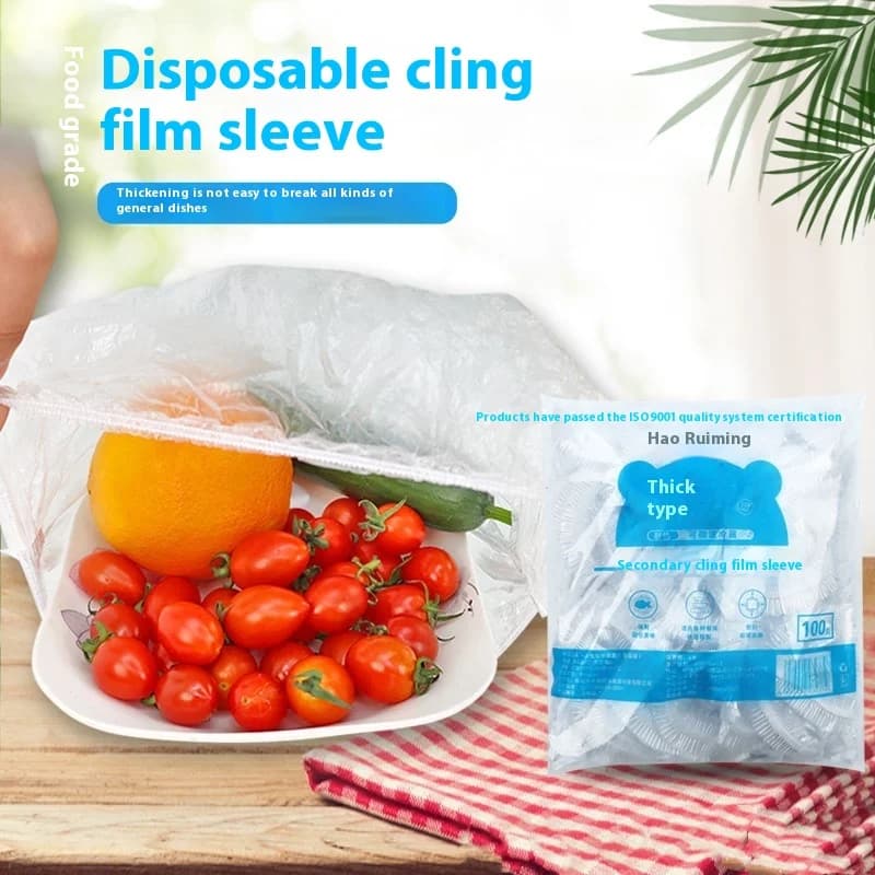 100pcs disposable food wrap, fruit preservation bowl cover, food lid, cup lid, storage plastic bag, kitchen accessories