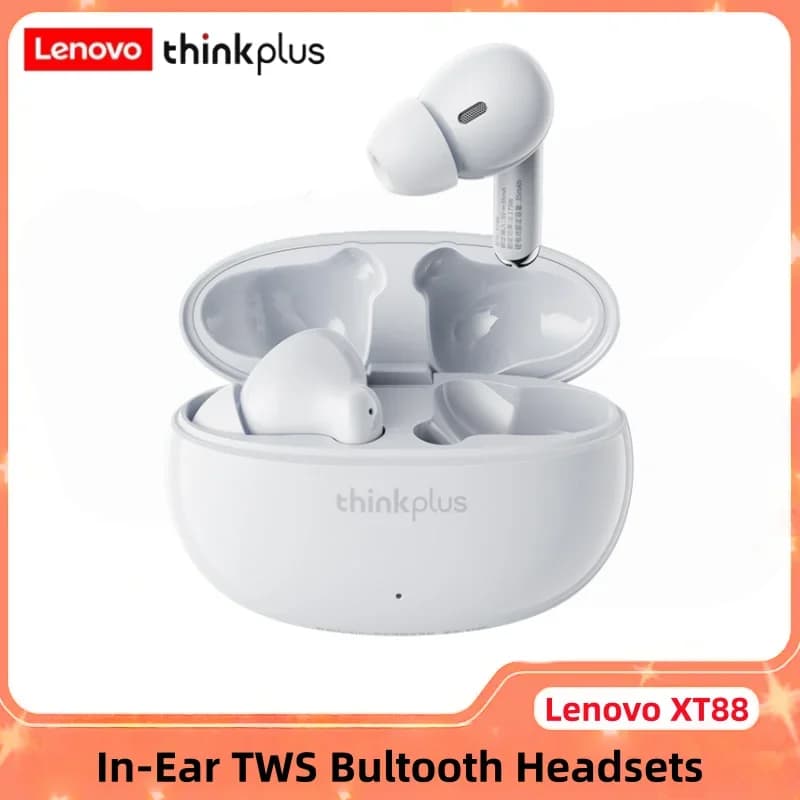 Lenovo XT88 TWS Earbuds Bluetooth 5.3 HiFi Sound Noise Reduction Touch Control Long Battery Life Sports Headphones with Mic