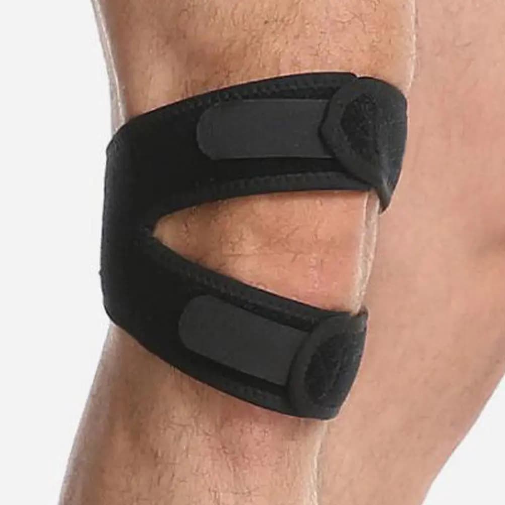 1 Pezzo Ginocchiera Protettiva con Striscia Antiscivolo in Silicone e Cuscinetti a Pressione, Manica Protettiva Sportiva per Basket e Calcio