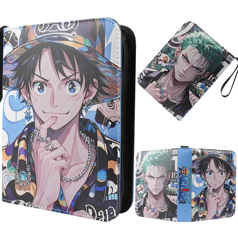 One Piece Monkey D. Luffy Boa Hancock Nine Grid Large Capacity Collection Card Book Storage Book Zipper Loose Leaf