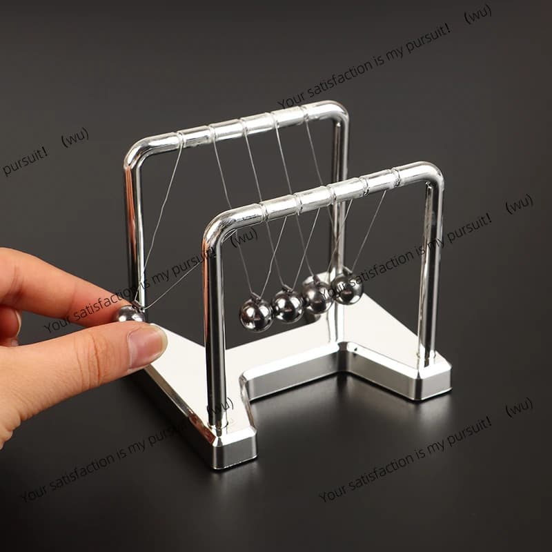 ZOCI-Newton's Cradle Balance Sfera in acciaio Materiale didattico Pendolo Desktop Antistress Decorazione della casa