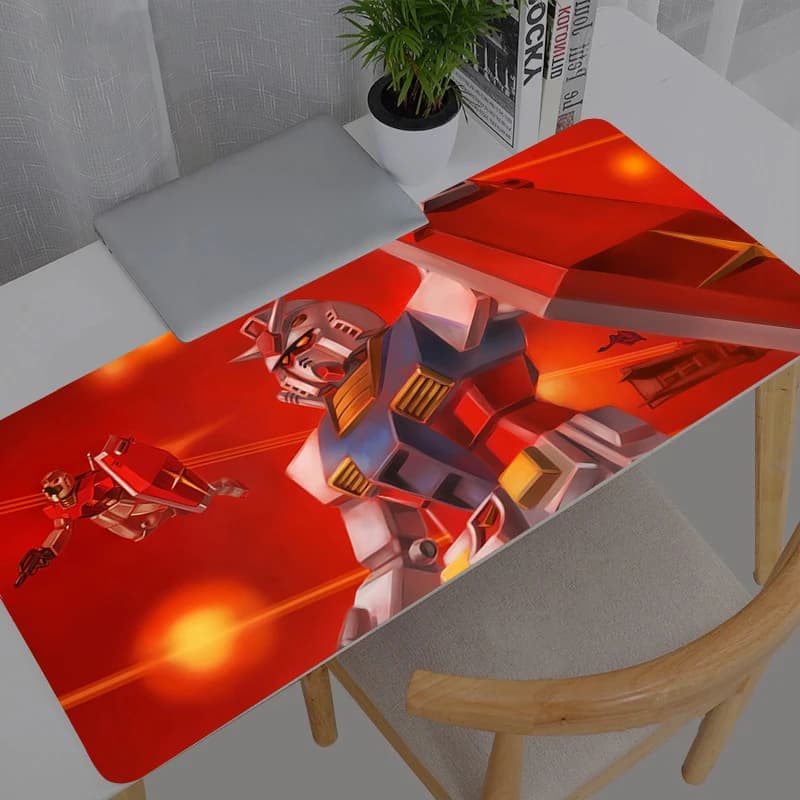Tappetino per mouse da gaming Anime, Mousepad XXL Mobile Suit Gundam, Tappetino da scrivania grande per tastiera e mouse