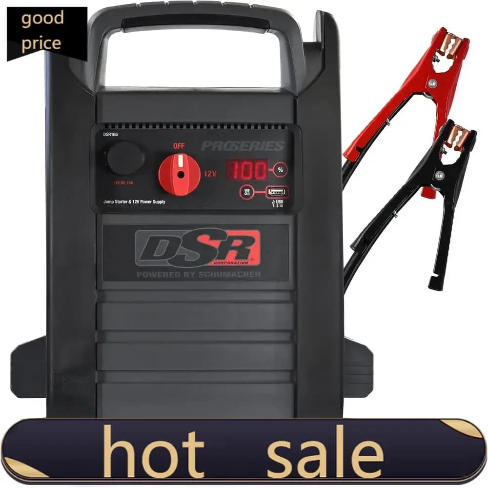 Prezzo Promozionale: Kit Avviatore d'Emergenza 12V da 2200 Amp di Picco - Stazione di Alimentazione Portatile con Display Digitale e Morsetti Rinforzati
