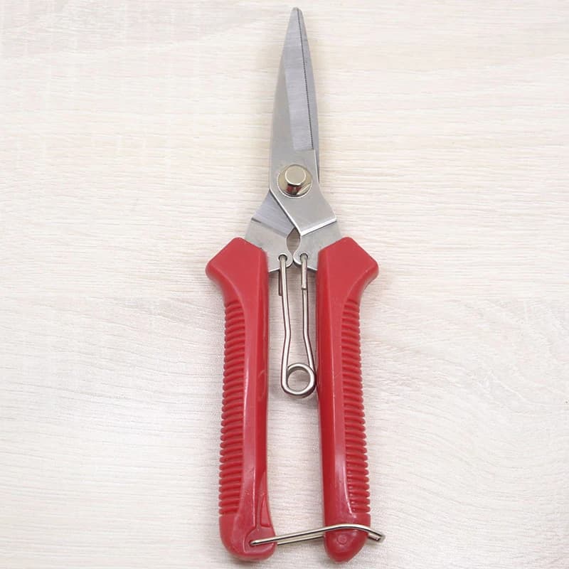 New Stainless Steel Garden Scissors with Anti-slip Handle for Bonsai and Domestic Use, 190mm Straight Head Power Supplies