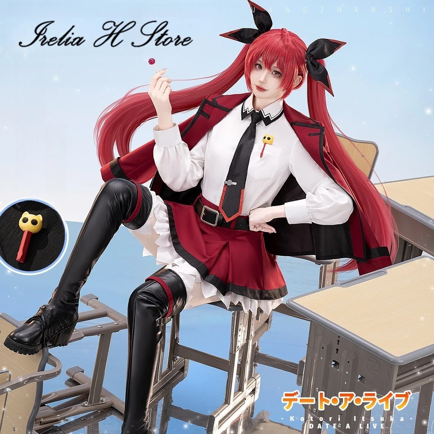 Pre sale Irelia H Anime DATE A LIVE Kotori Itsuka Cosplay Costume commander Kotori Itsuka Unifrom Suit Halloween Costumes female