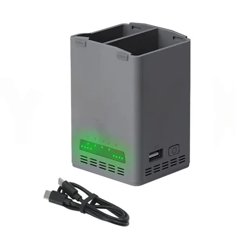 Hub di ricarica bidirezionale con cavo di ricarica per DJI Mini 5 Pro/4 Pro/Mini 3 Pro, stazione di ricarica rapida, sistema di gestione batteria