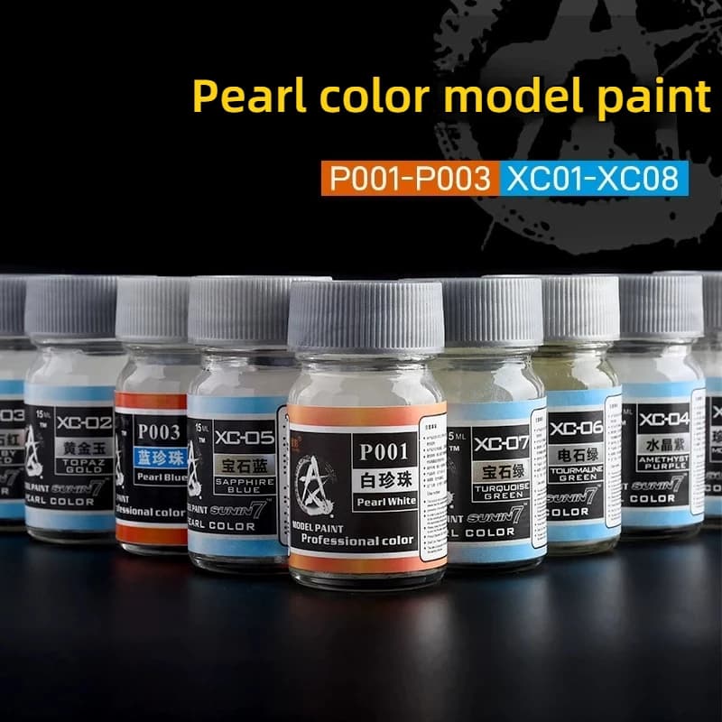 15ml Oil Paints Pearl Color Pigment Assembly Model Coloring Painting Tools for Model Hobby DIY P001-P003 XC01-XC08