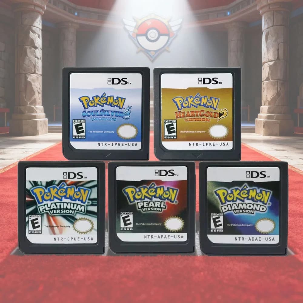 Cartuccia di gioco DS serie Pokémon Scheda console per videogiochi Platinum Pearl Diamond HeartGold SoulSilver per NDS 3DS