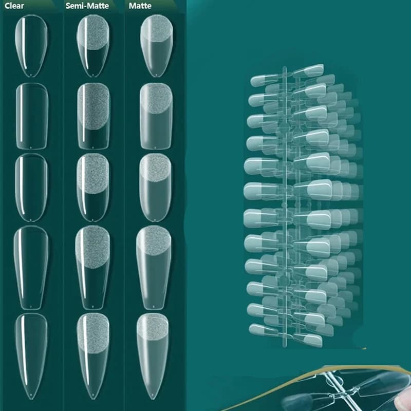 Punte per unghie Copertura completa Capsule per unghie finte in gel morbido Varie forme e stili per l'estensione professionale delle unghie fai da te 120 pezzi