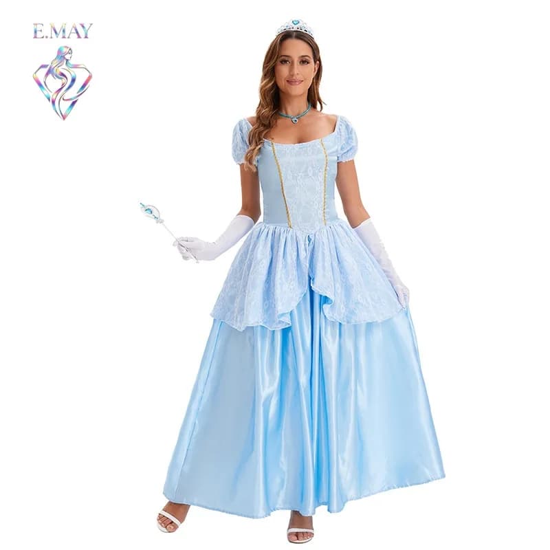 Princess Costume Skirt Cinderella Performance Costume Stage Performance Outfit Halloween Role-playing Women's Traditional Clo...