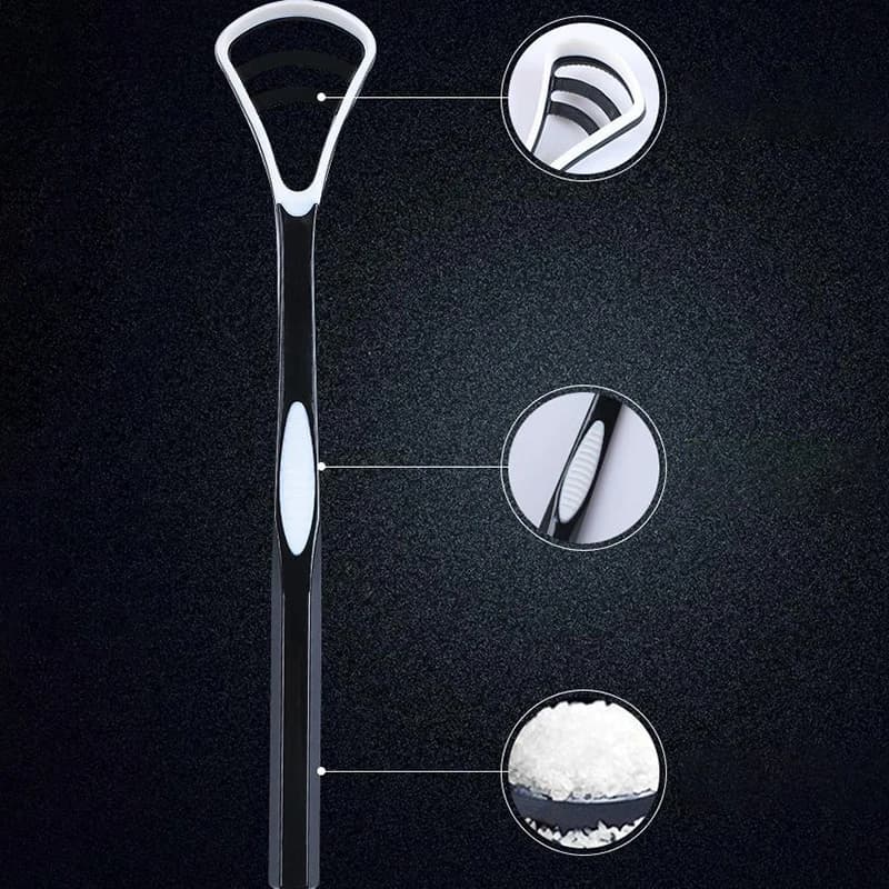 Oral Hygiene Brush with Double Use: Cleaning of the Language and Toothbrush, Reusable for Fresh and Oral Health