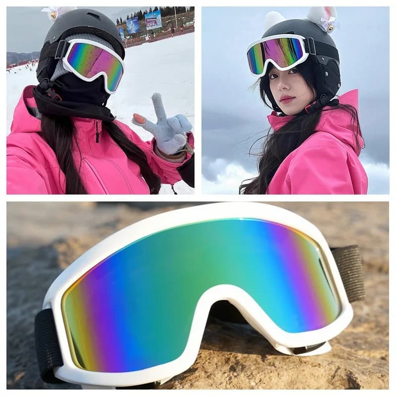 Occhiali da sci da snowboard per uomo donna antiappannamento protezione UV antivento ciclismo occhiali da moto accessori per sport sulla neve