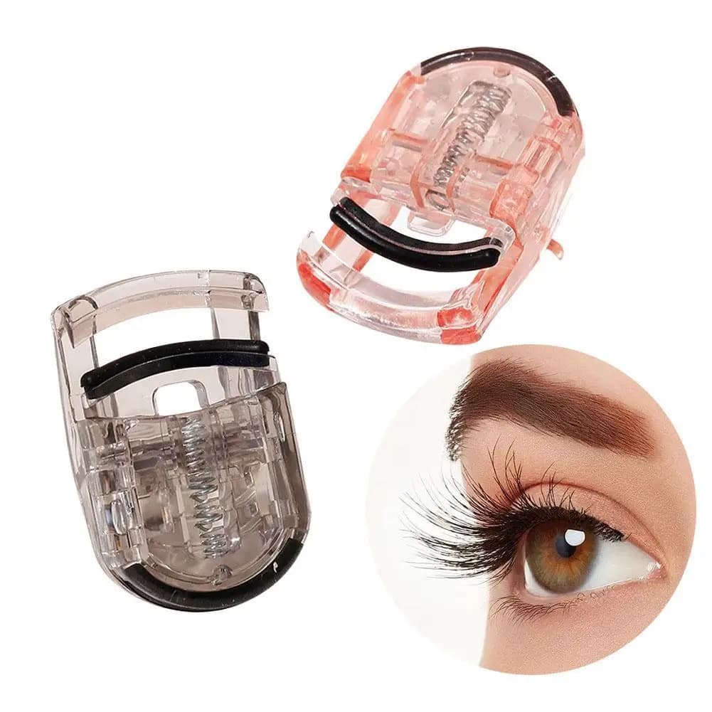 Mini Portable Eyelash Curler, Wide Angle Rimless Spring Tool, Lightweight Compact Makeup Tool for Professional Travel Home Use