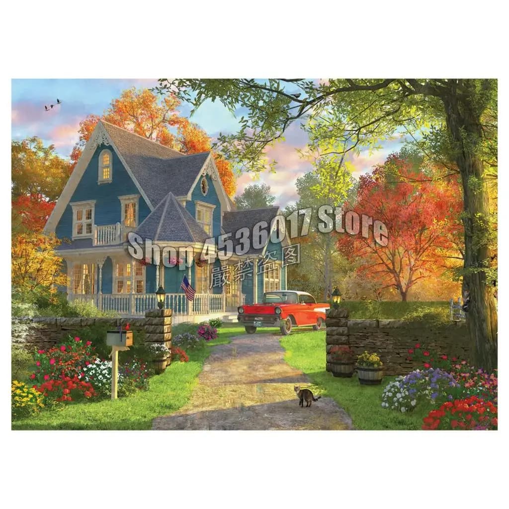 Cabine autunnali Pieno 5d Fai da te Pittura diamante Gioielli Kit punto croce Diamante Mosaico Ricamo Paesaggio Decorazione della casa Regalo d'arte