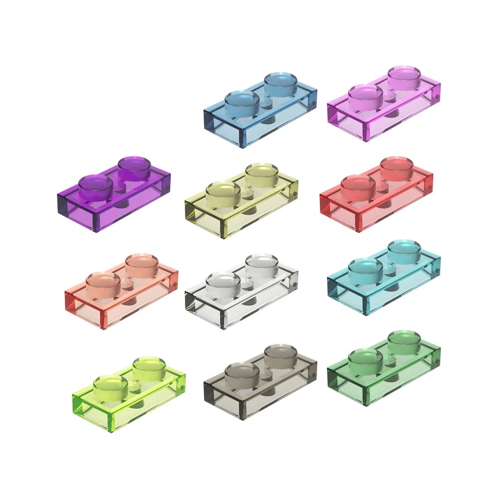 Blocchi di costruzione fai-da-te Figure sottili Mattoni 1x2 punti 11 colori Formato creativo educativo compatibile con 3023 giocattoli per bambini