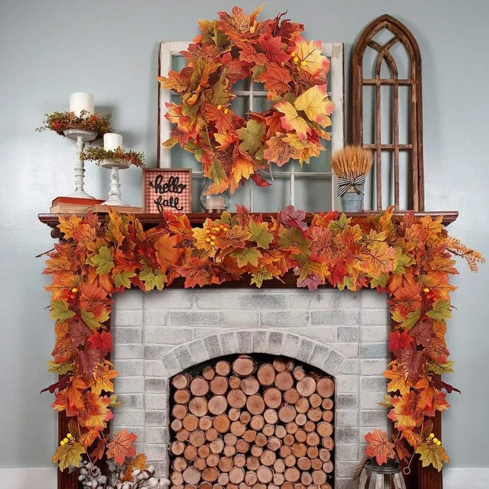 Artificial Plant Smaple Leaf Vine Flower Halloween Day Of The Dead Wedding Home Room Garden Outdoor Yard Decor Festival DIY Gift