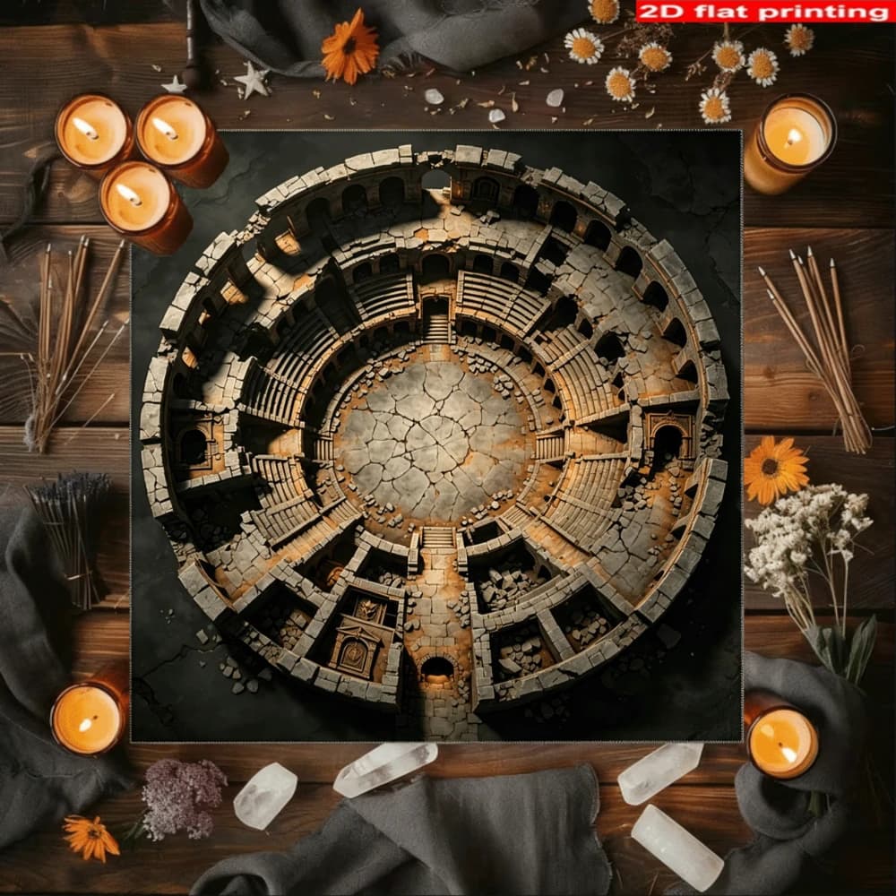 Tarot Tablecloth Witchcraft Altar Cloth Mystical Occult Reading Mat Boho Decor Surface Spread Card Reading Mystical Decor 60x60c
