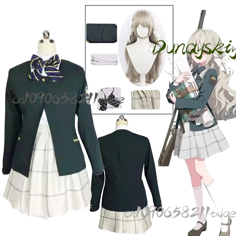 Sakurai Miyoko Blue ArchiveLupine Arts Academy Women Girls Cosplay costumes Wig green JK school uniform skirt shirt carnival‌