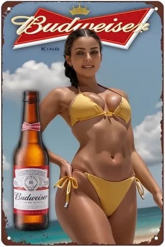 Targa in Metallo Novità Modello Bikini Birra; NOVITÀ!