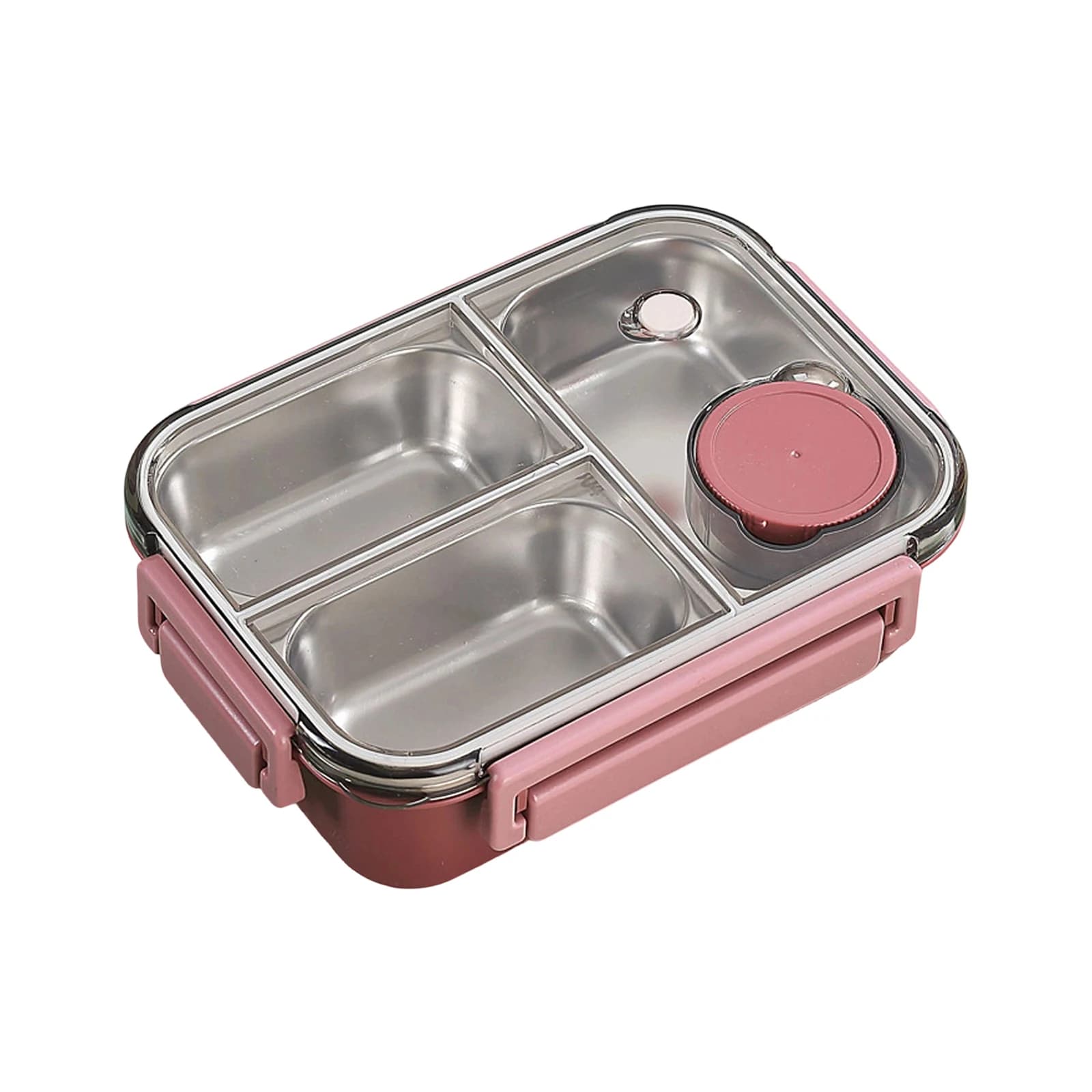Contenitore per Pranzo in Acciaio Inox Isolato e Adatto al Microonde per Lavoratori d'Ufficio e Studenti, Portatile con Scomparti