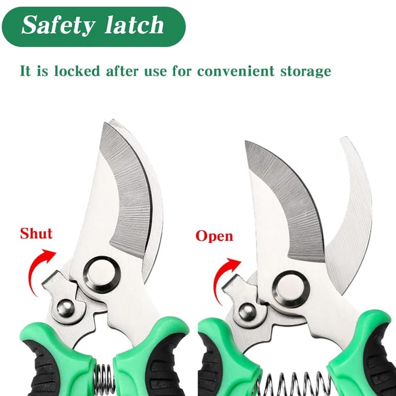 Gardening Shears Ergonomic Handle with Sharp Blades Durable Garden Pruning Shears For Harvesting Flower Fruit Labor Saving Tool