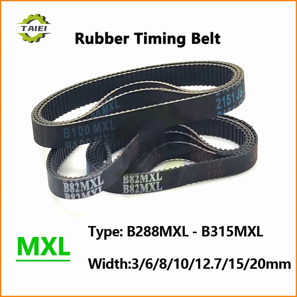 MXL Rubber Synchronous Belt B288 B290 B292 B295 B297 B298 B300 B305 B309 B310 B312 B315 Width 3-20mm 3D Printer MXL Timing Belt