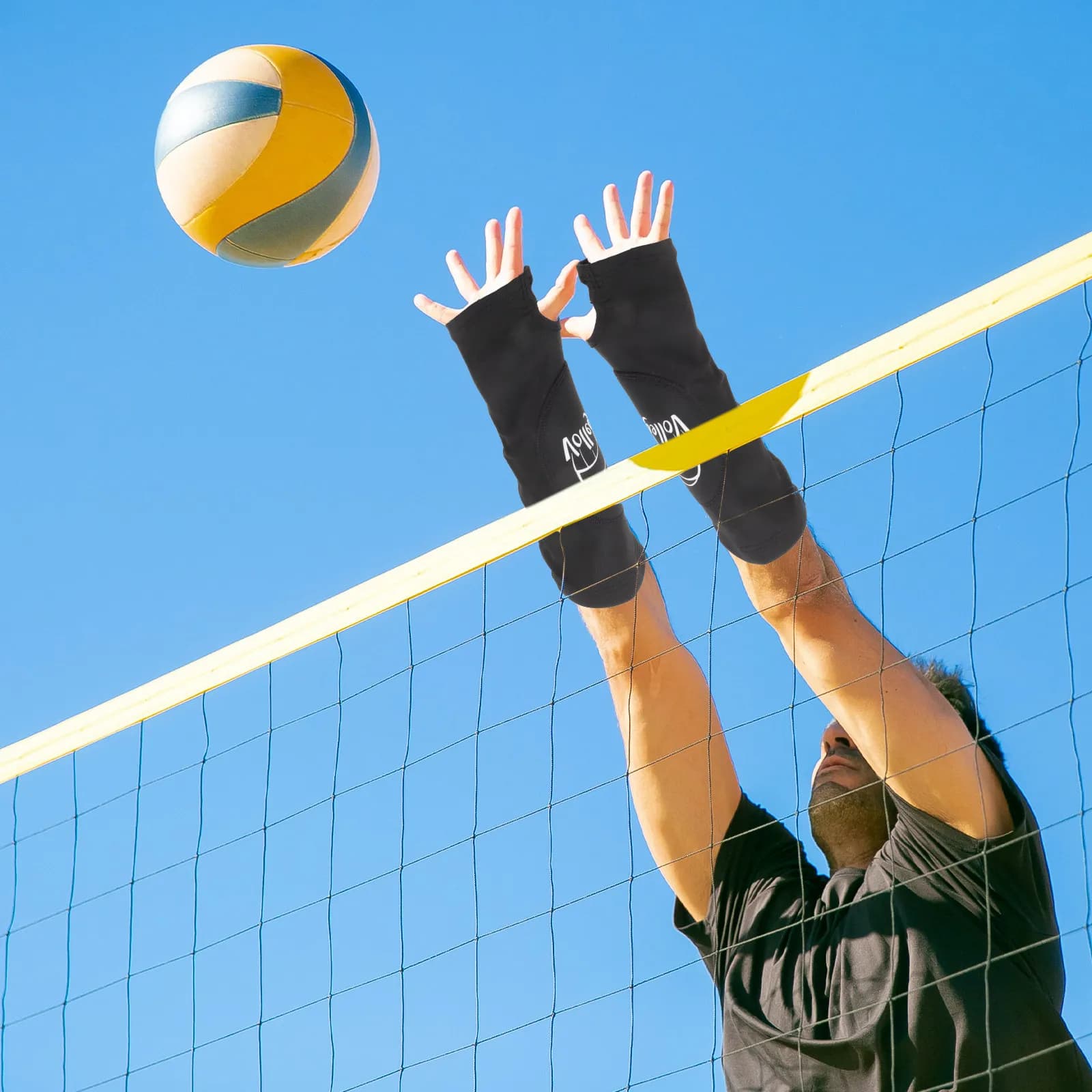 1 pair of volleyball wrist guards for women, girls, teenagers, breathable polyester wrist guards, elastic