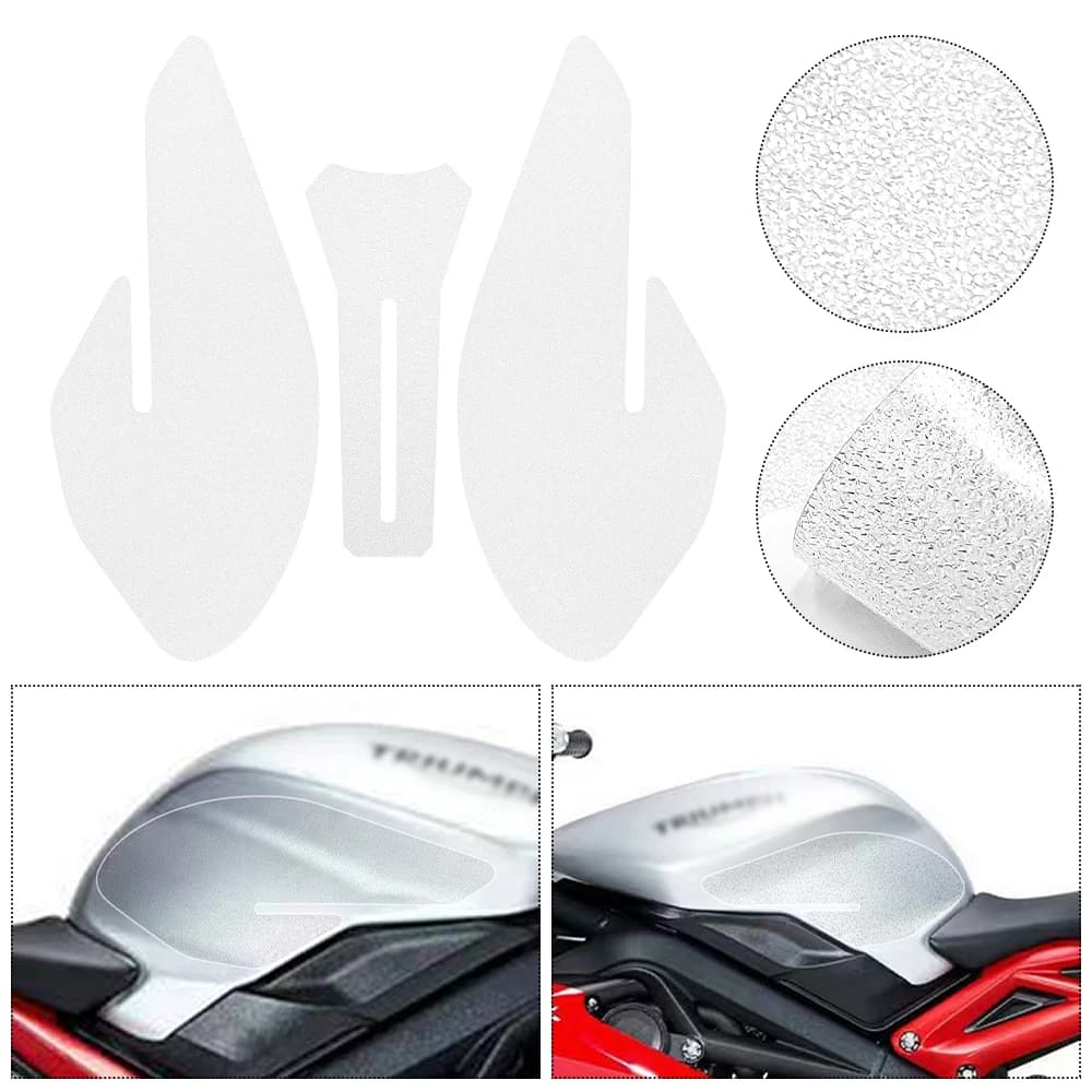 Per Street Triple 765R 765RS 675S R RS 2019 2020 2021 2022 Decalcomania Del Serbatoio Del Motociclo Trazione Pad Laterale Gas Carburante Ginocchio Grip antiscivolo