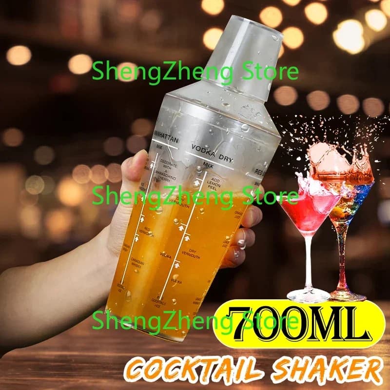 Miscelatore professionale per bevande Margarita in plastica trasparente da 700 ml, agitatore per cocktail per feste, strumenti per baristi, forniture per barista