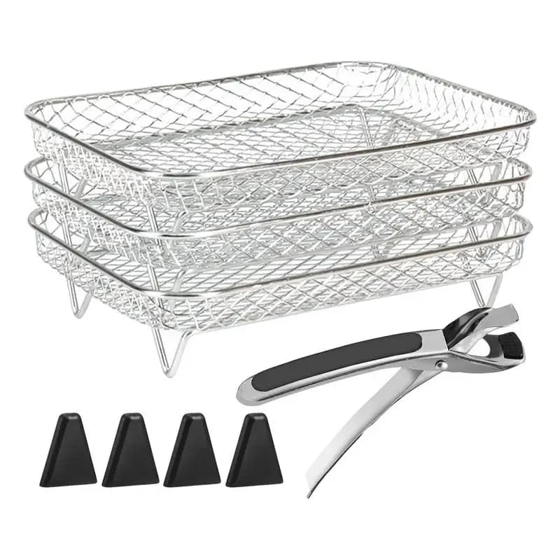 Air Frying Grid for Bakery Air Frying Grid Spare accessories for stainless steel grid Multilayer stackable for kitchen apartment